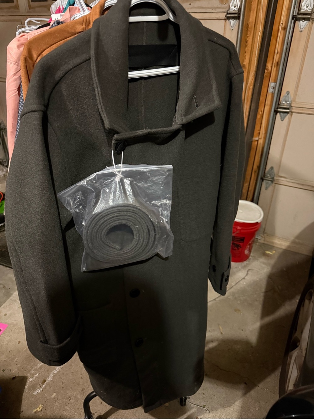 Women’s Dark Olive Wool-Blend Overcoat - Classic Long Coat